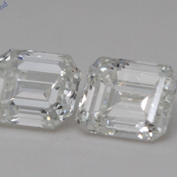 Emerald Diamond Studs 14K Yellow Gold (2.03 Ct H Vs1 Gia ) C54200018 - Picture 6 of 6